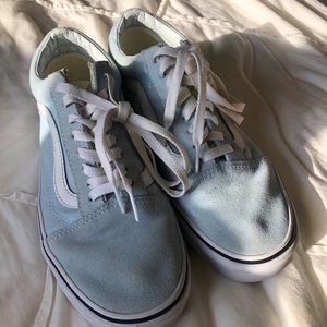 VANS old skool baby blue and true white